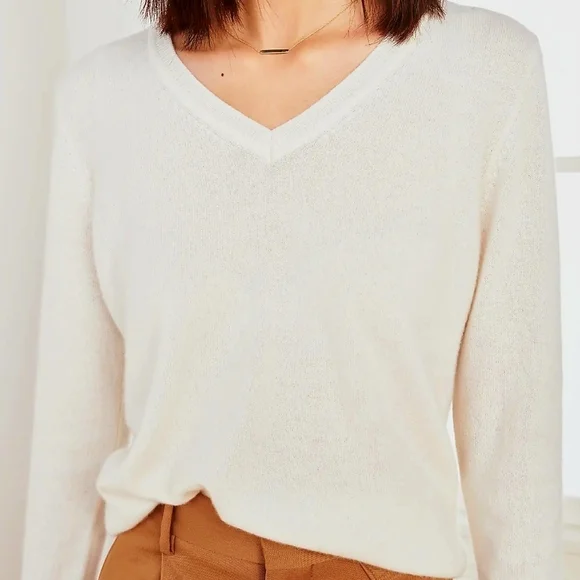 Quince Mongolian Cashmere V-Neck Sweater - Picture 2 of 8